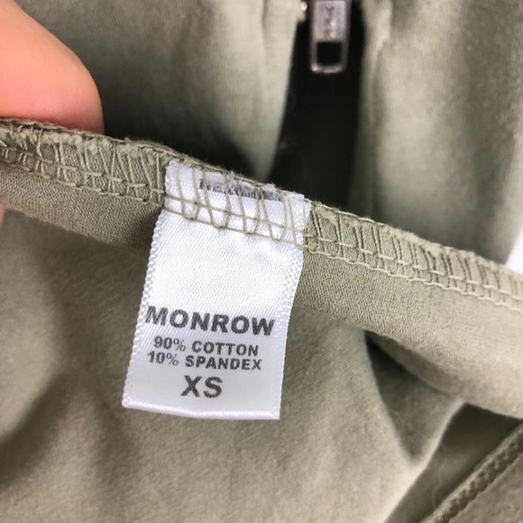MONROW XS olive green maxi midi zip up skirt - Picture 6 of 6